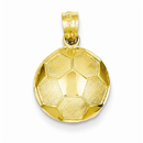 14K Gold Soccer Ball Pendant