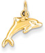 Baby Dolphin Pendant, 14K Gold