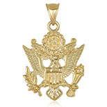 insignia of the united states of america eagle pendant 14k gold
