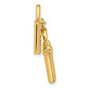 Italian Lock And Key Pendant 14K Gold 2