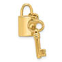 italian lock and key pendant 14k gold