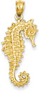 Seahorse Pendant, 14K Gold