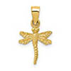 small 14k gold dragonfly pendant