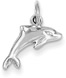 Small 14K White Gold Baby Dolphin Pendant