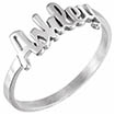 sterling silver personalized script name ring