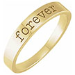 14k gold forever love note ring for women