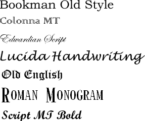 personalized fonts