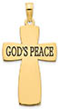 God's Peace Cross Pendant in 14K Gold