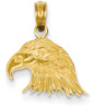 Small Eagle Head Pendant in 14K Gold