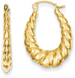 Polished Twisted Hoop Earrings in 14K Yellow Gold
