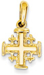 Small Jerusalem Cross Pendant, 14K Yellow Gold
