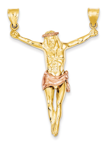Extra Large Corpus Pendant, 14K Rose and Yellow Gold