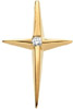 Star of Bethlehem Diamond Cross Pendant, 14K Gold