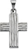 The Rugged Cross Pendant in Sterling Silver