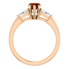 14k rose gold Heart shaped garnet ring