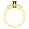 14k yellow gold Heart shaped garnet ring