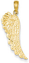 Angel Wing Pendant, 14K Gold