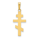 medium 14k gold orthodox cross pendant