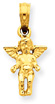 Small Gold Angel Pendant, 14K