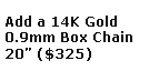 14K White Gold Box Chain