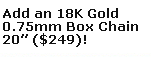 14K White Gold Box Chain, 20 Inches