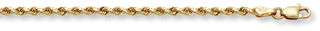 14K Gold 2.5mm Diamond-Cut Rope Chain
