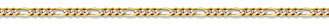 14K Gold 3mm Figaro Link Chain