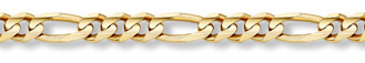 14K Gold 8mm Figaro Link Chain