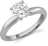 White Topaz Solitaire Ring in Sterling Silver
