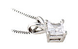 Princess Cut Solitaire Diamond Pendant