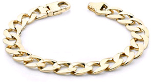 Men's 14K Gold Curb Link Bracelet
