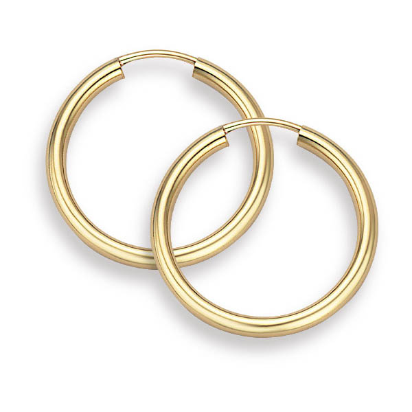 14k gold hoop earrings 13/16