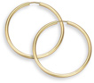 1 inch 14k gold hoop earrings (2mm thick)