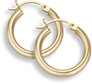 14K Gold Hoop Earrings - 7/8