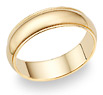 6mm 14K Gold Milgrain Wedding Band Ring