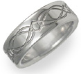 Titanium Celtic Knot Wedding Band Ring