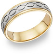 14K Two-Tone Gold Design Wedding Band Ring