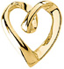 Gold Heart Slide Pendant