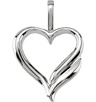 Sterling Silver Design Heart Pendant