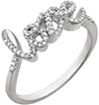 Diamond Love Ring in 14K White Gold