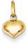 14K Gold Small Puffed Heart Charm