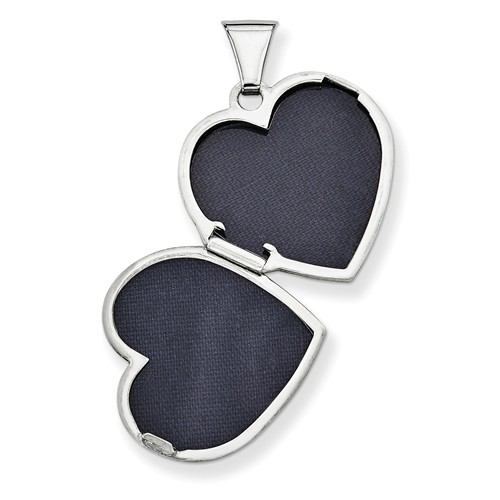 paisley scrollwork heart locket necklace open