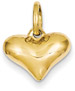 14K Gold Puffed Heart Pendant