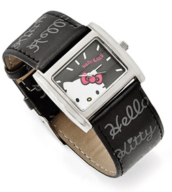 Hello Kitty Black Watch with Silver