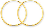 13/16 Inch 14K Yellow Gold Hoop Earrings