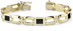 14K Gold Ladie's Onyx Bracelet