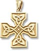 Celtic Cross Pendant, 14K Gold