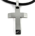 Men's Titanium Cross Necklace Pendant