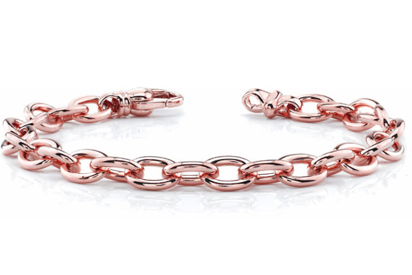 14K Rose Gold Link Connect Bracelet
