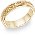 Floral Vineyard Wedding Band in 14K Yellow Gold